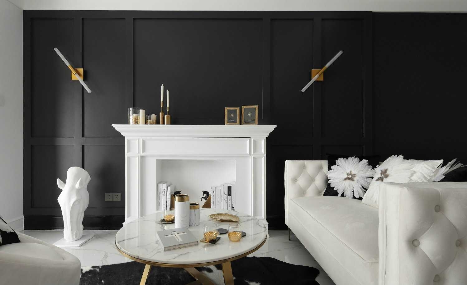 白色為主 黑色點(diǎn)綴 在這個(gè)黑白相交的空間里點(diǎn)綴上香橙色 看起來(lái)沒有一點(diǎn)突兀